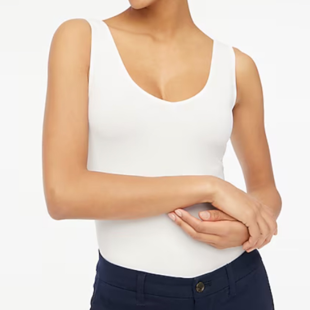 J. Crew Factory Layering tank top • size large • NWT • BJ880 • white